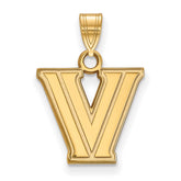 14k Gold LogoArt Villanova University Letter V Small Pendant