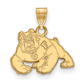 14k Gold LogoArt California State University Fresno Bulldog Small Pendant