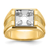 14K Men's Yellow Gold Solitaire Mounting