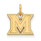 14k Gold LogoArt Miami University Ohio Letter M Extra Small Pendant
