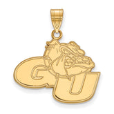 10k Gold LogoArt Gonzaga University G-U Bulldog Large Pendant