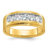 Men's 1cttw Diamond Wedding Band with Satin Finish Mounting