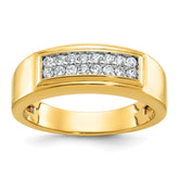 GENTS DOUBLE ROW DIAMOND BAND Mounting