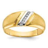 Men's Yellow Gold .06ct tw Diamond Wedding Band Mounting