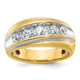 GENTS DIAMOND BAND--GEM ON GEM MILGRAIN Mounting