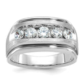 14kw IBGoodman Men's Satin Finish Lab Grown VS/SI+ G+ Dia Complete Ring