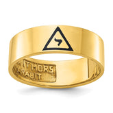 10K Polished Enameled Masonic Virtus Junxit Men's Ring