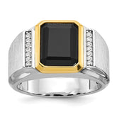 GTS WG ONYX/DIA RING W/YG SETTING Mounting