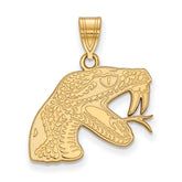 14k Gold LogoArt Florida A and M University Rattler Medium Pendant
