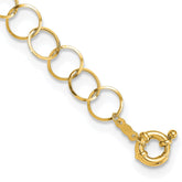 14K Polished Circle Chain 7.5 inch Bracelet