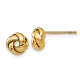 14k 8mm Polished Love Knot Post Earrings