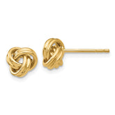 14K 7mm Polished Love Knot Post Earrings