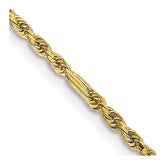 14K 18 inch 1.8mm Diamond-cut Milano Rope with Lobster Clasp Chain