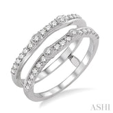 1/2 Ctw Round Cut Diamond Insert Ring in 14K White Gold