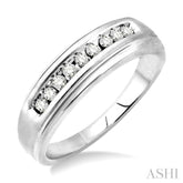 1/6 Ctw Round Diamond Men's Ring in 10K White Gold