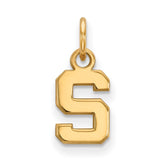 14k Gold LogoArt Michigan State University Letter S Extra Small Pendant
