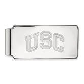 Sterling Silver Rhodium-plated University of Southern California U-S-C Money Clip