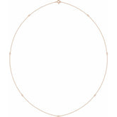 14K Rose Gold 1 3/4 CTW Natural Diamond 7-Station 24" Necklace