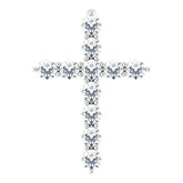 Sterling Silver 1/4 CTW Natural Diamond Cross Pendant