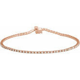 14K Rose Gold 1 CTW Lab-Grown Diamond Line 7 1/4" Bracelet