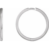 Sterling Silver 20 mm Huggie Hoop Earring