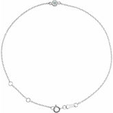 Sterling Silver 1/10 CT Natural Diamond 6 1/2-7 1/2" Bracelet