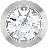 14K White Gold .06 CT Natural Diamond Slide Pendant
