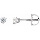Sterling Silver .06 CTW Natural Diamond Earrings