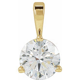 14K Yellow Gold 5/8 CT Lab-Grown Diamond Pendant