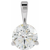 Sterling Silver 5/8 CT Lab-Grown Diamond Pendant