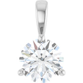 Platinum 3/4 CT Lab-Grown Diamond Pendant