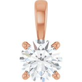 14K Rose Gold 1/2 CT Lab-Grown Diamond Pendant