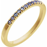 14K Yellow Gold Natural Alexandrite Stackable Ring