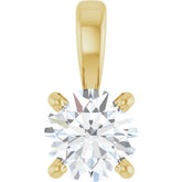 14K Yellow Gold 1/3 CT Natural Diamond Pendant