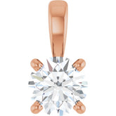 14K Rose Gold 1/3 CT Natural Diamond Pendant