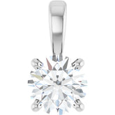 14K White Gold 1/2 CT Natural Diamond Pendant