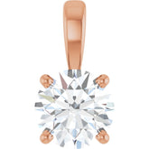 14K Rose Gold 3/4 CT Natural Diamond Pendant