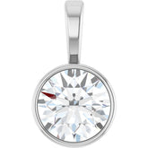 Platinum 3/4 CT Natural Diamond Bezel-Set Solitaire Pendant