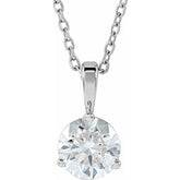 Sterling Silver 3/4 CTW Lab-Grown Diamond 18" Necklace