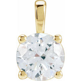 14K Yellow Gold 1 1/2 CT Lab-Grown Diamond Pendant