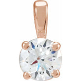14K Rose Gold 1/2 CT Lab-Grown Diamond Pendant