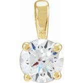 14K Yellow Gold 3/4 CT Lab-Grown Diamond Pendant
