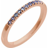 10K Rose Gold Natural Alexandrite Stackable Ring