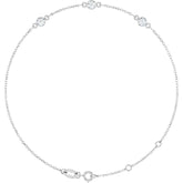 Sterling Silver 1/4 CTW Natural Diamond Bezel-Set 3-Stone 6 1/2-7 1/2" Bracelet