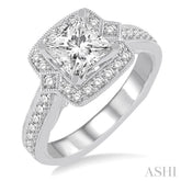 1/2 Ctw Diamond Semi-Mount Engagement Ring in 14K White Gold