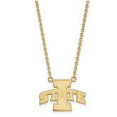 10k Gold LogoArt Iowa State University Large Pendant 18 inch Necklace