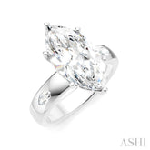 1/4 Ctw Akari Marquise and Round Cut Diamond Semi Mount Engagement Ring in 14K White Gold