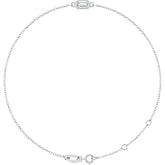 14K White Gold Lab-Grown Diamond 6 1/2-7 1/2" Bracelet