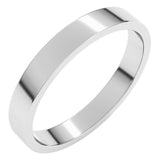 10K White Gold 3 mm Flat Band Size 8