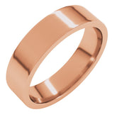 10K Rose Gold 5 mm Lightweight Comfort-Fit Flat Band Size [cv